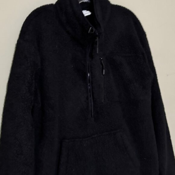 PINK by Victoria’s Secret Black Sherpa ½ Zip Pullover Fleece – Size Large - Picture 3 of 4